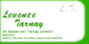 levente tarnay business card